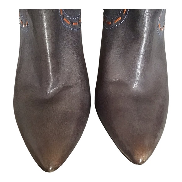 NINE WEST Vintage Ankle Boots Purple 4” Heel Size 9.5M - Picture 3 of 8